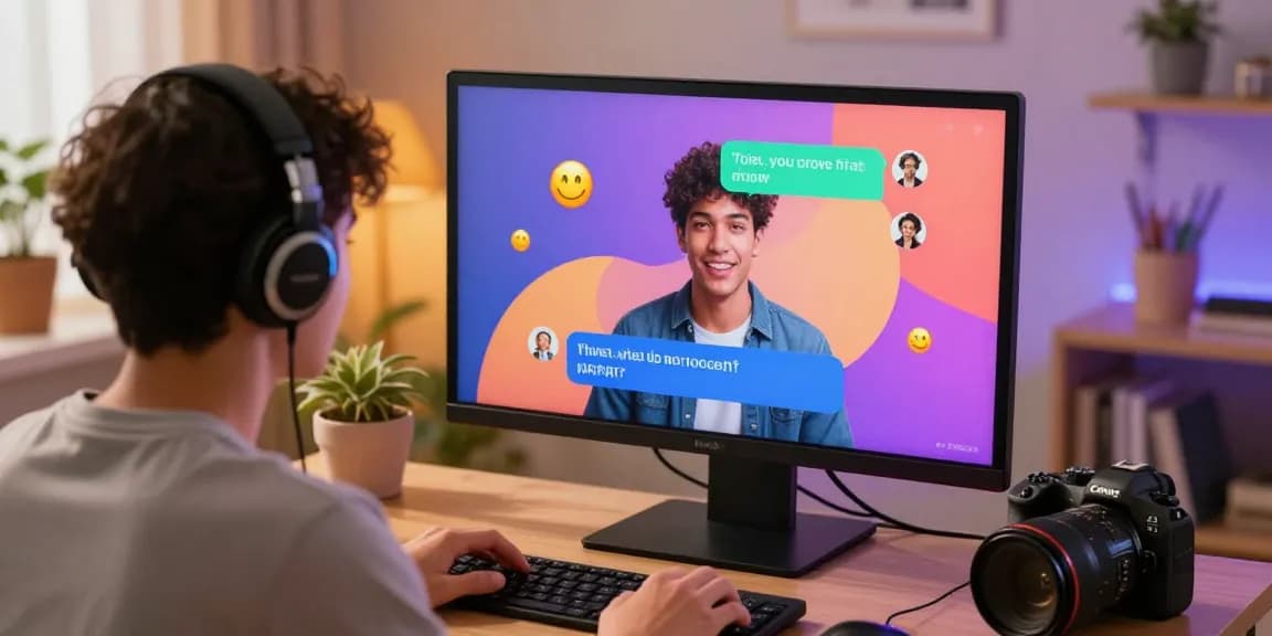Engaging NSFW AI chat interaction with lifelike avatar and colorful interface.
