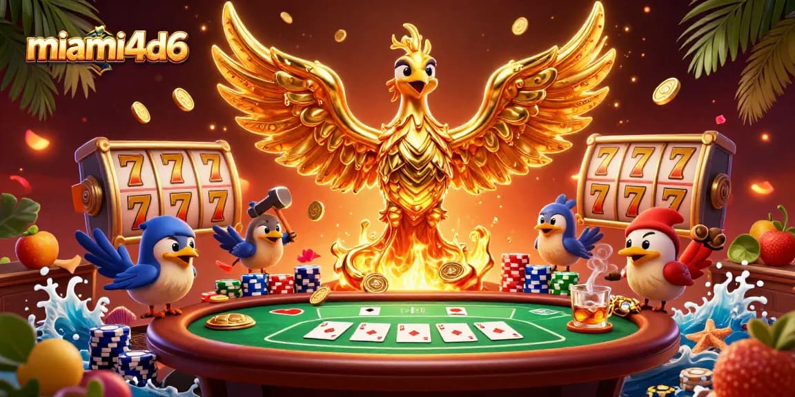 Experience high-octane gaming with miami4d6's molten phoenix and vibrant casino elements.
