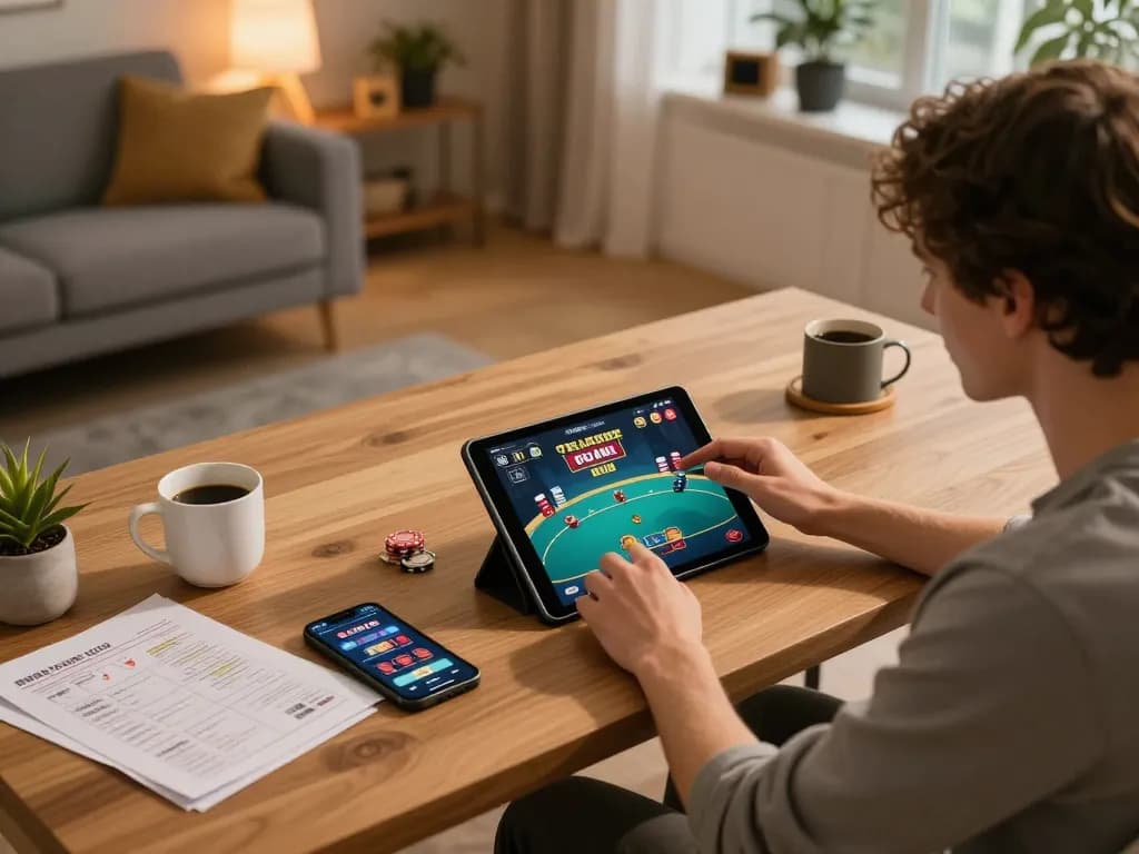 Player engaging with 789club online poker, highlighting responsible gambling and strategic play.