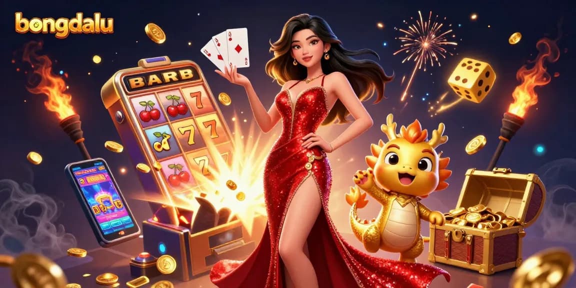 Bongdalu enhances gaming with stunning casino visuals and engaging characters in an action-packed scene.