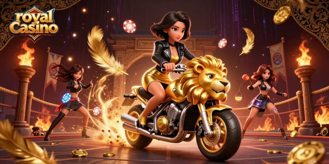 Experience thrilling gameplay with royal casino in this dynamic 3D illustration.