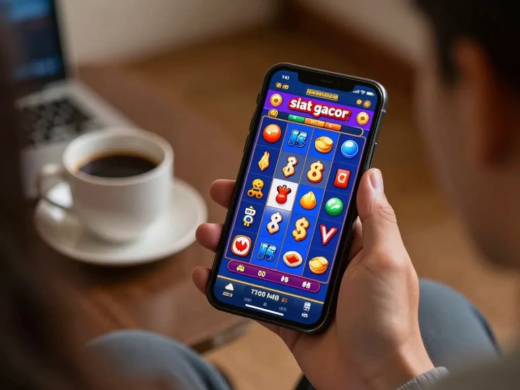 Engaging gameplay on a situs slot gacor mobile app showcasing a jackpot win.