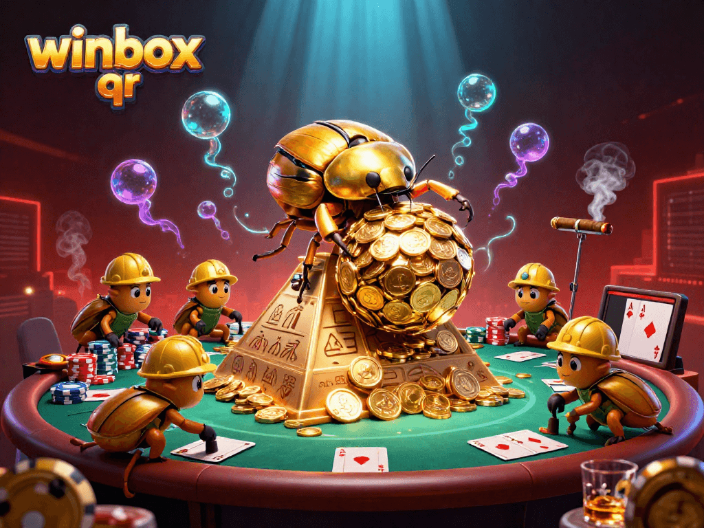 Unleash your luck with winbox qr as you play poker surrounded by fun casino elements.