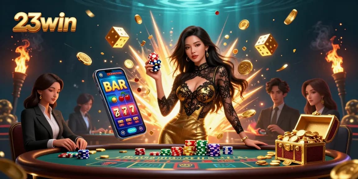 Engage in thrilling gaming at 23win's baccarat table with high-stakes excitement and glamour.