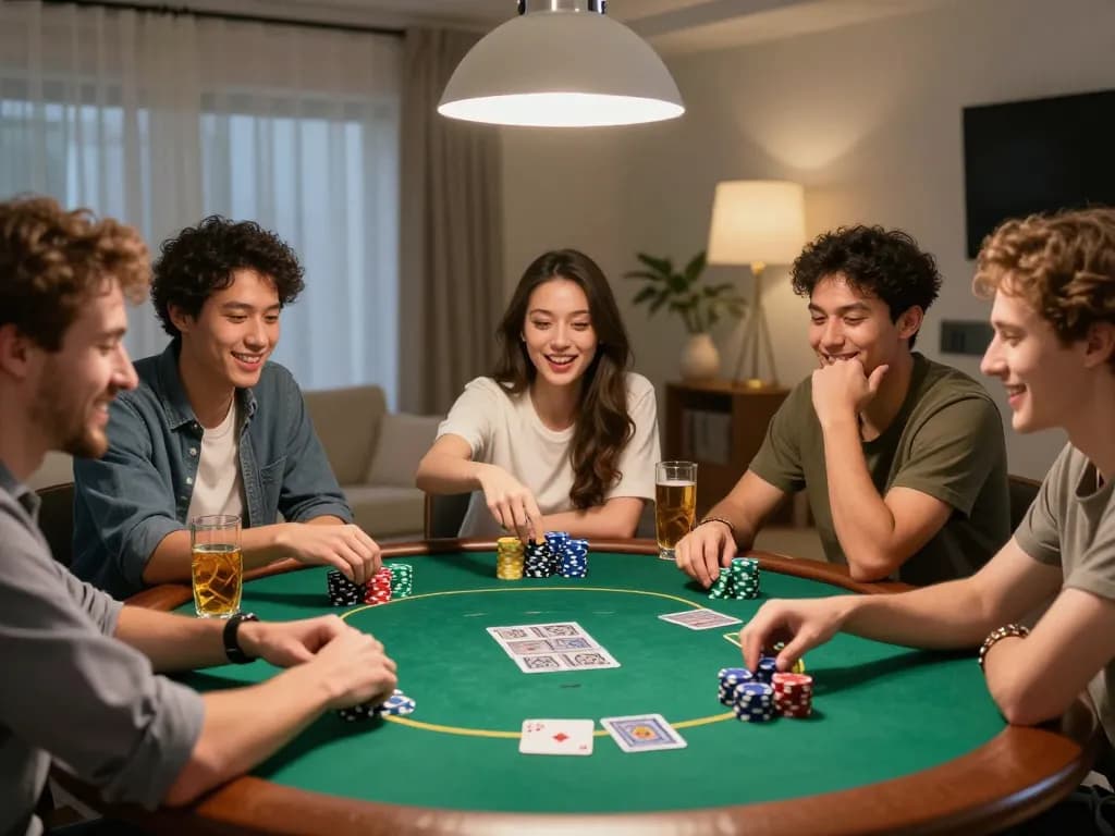 Cakhia TV provides an exciting poker night setting, showcasing friendly gameplay and community interaction.