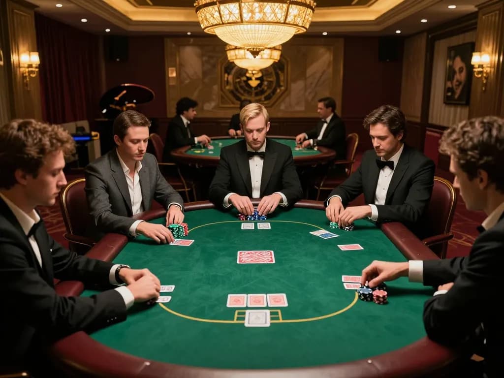 Experience premium poker excitement at pfly88 in an upscale casino's vibrant atmosphere.