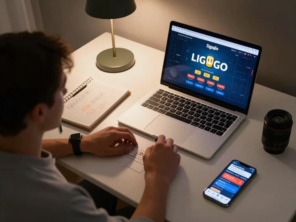 Player enjoying an interactive ligalgo online blackjack game with strategic materials for smarter betting