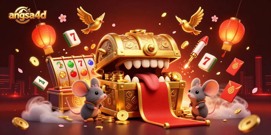 Engage with angsa4d's exciting slot experience featuring treasure chests and colorful game elements.