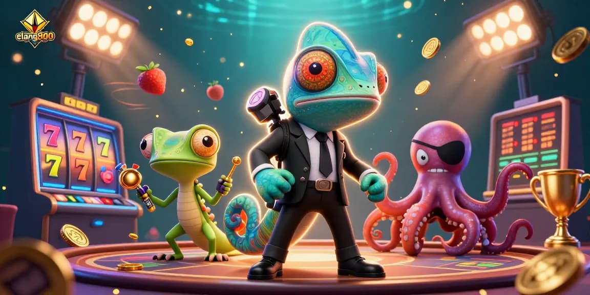 Engage in thrilling gaming at elang800 with captivating characters and dynamic casino elements.
