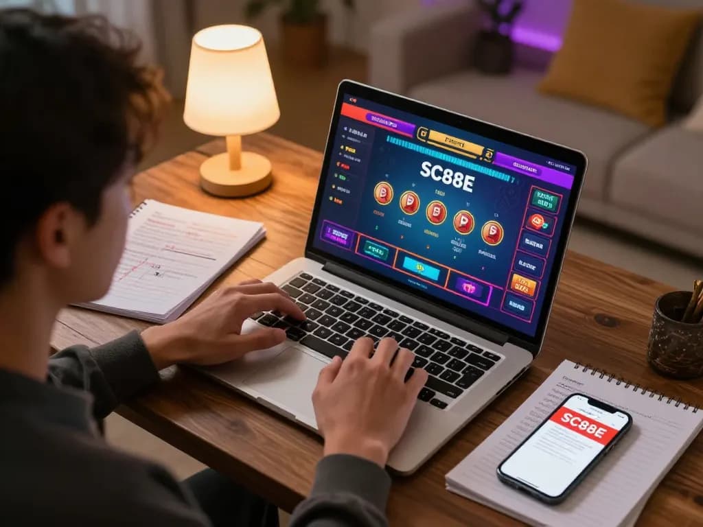 Engaging in strategic gameplay on SC88E with a colorful live dealer game interface.