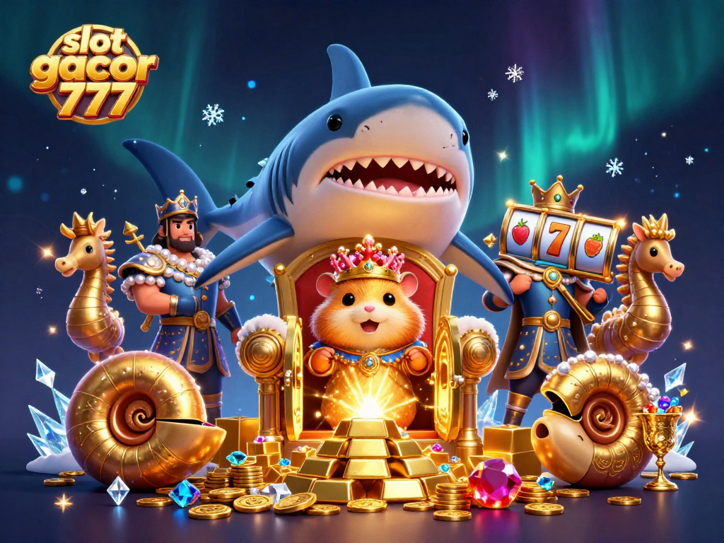 Experience the thrill of slot gacor 777 as the golden hamster king reigns over treasures with royal seahorse guards.