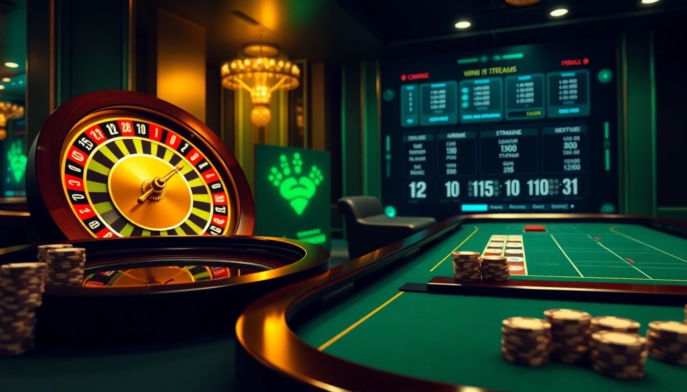 Engaging roulette and poker scene from mk8th.net, showcasing an elegant online gambling experience.