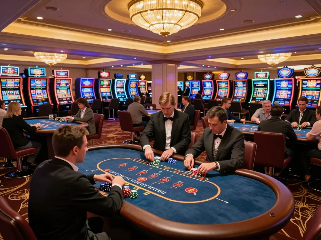 Players enjoying poker and blackjack at TG88 casino, capturing the vibrant gaming atmosphere and engaging gameplay.