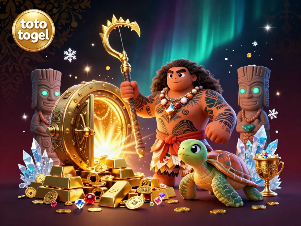 Engage with the thrilling world of toto togel through a vibrant 3D scene filled with treasures and vibrant characters.