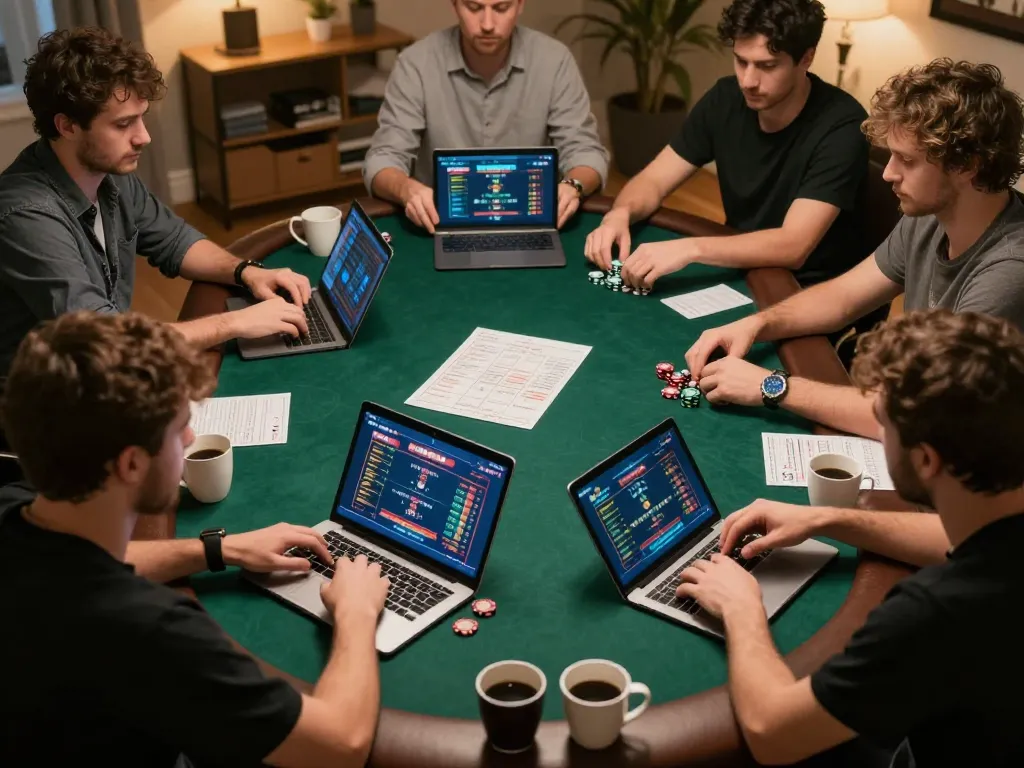 Engaging online poker game scene showcasing competitive players at https://gemwin.pics, focused on strategic gameplay.