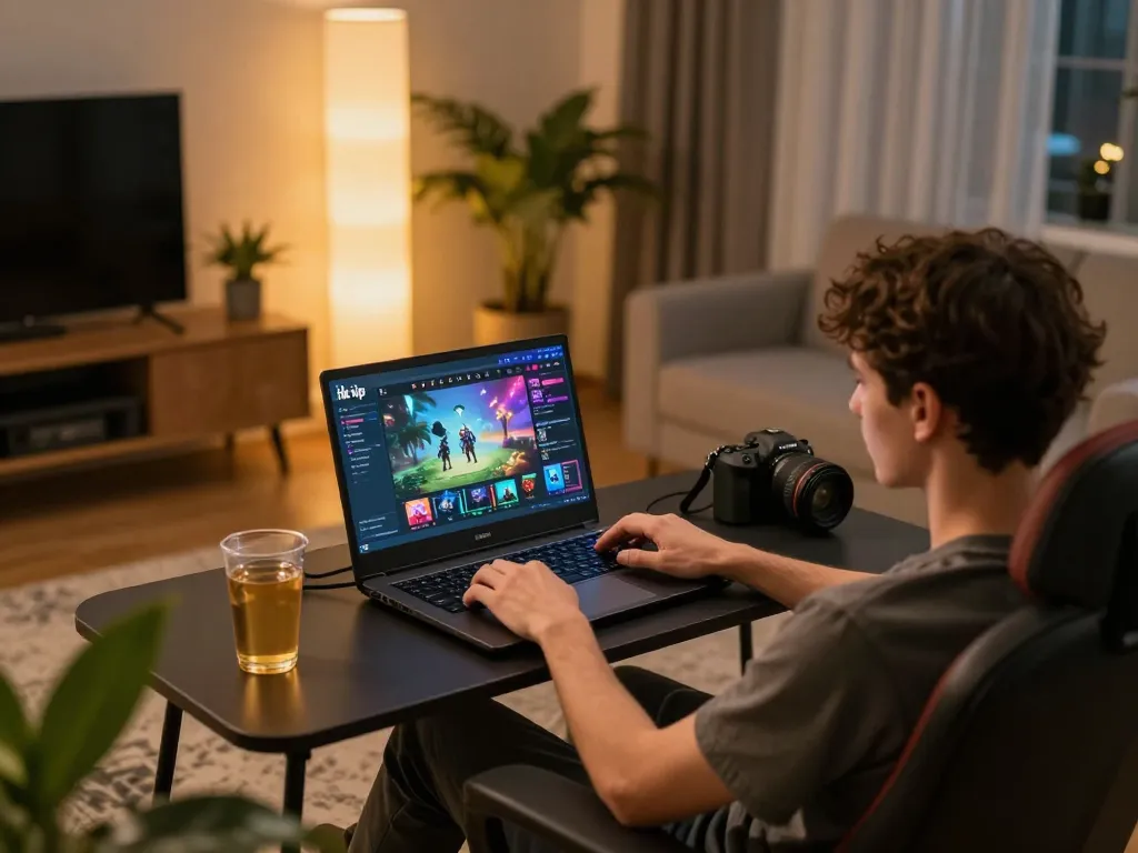 Engaging gameplay experience at rik vip online casino with a cozy home setup.