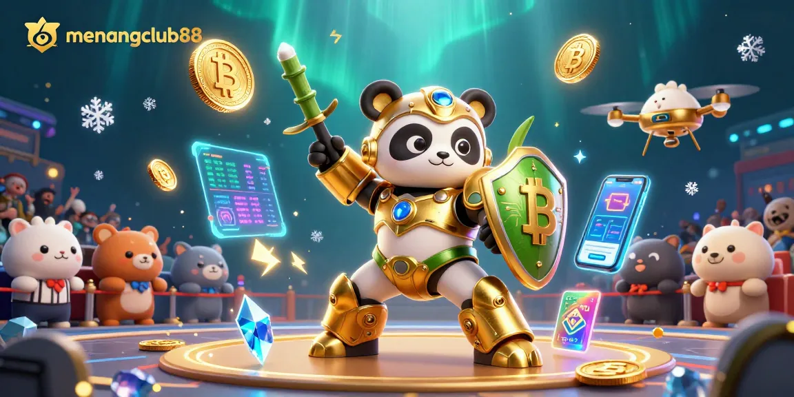 Experience the excitement of menangclub88 with vibrant 3D casino elements and animated characters.