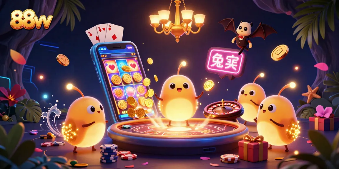 Experience 88vv's vibrant casino atmosphere with glowworms lighting up gameplay excitement!