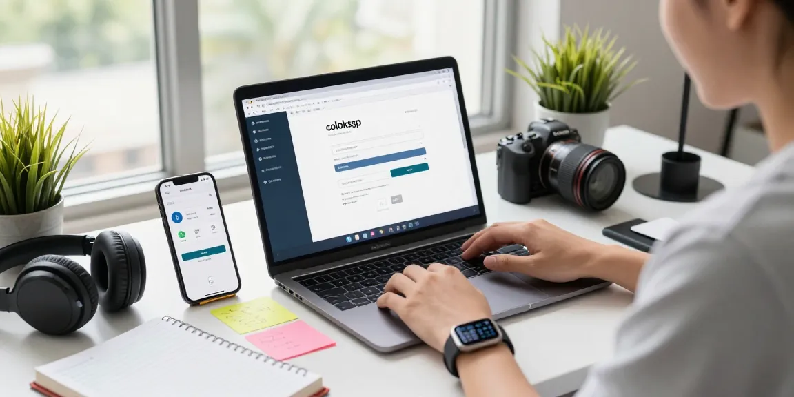 Engaging digital workspace illustrating coloksgp login process for improved user experience.