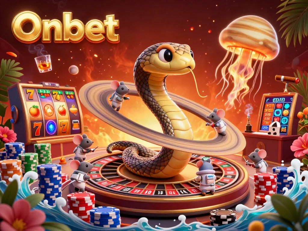 Engage in thrilling gameplay with Onbet through a vibrant 3D cosmic casino featuring unique betting elements.