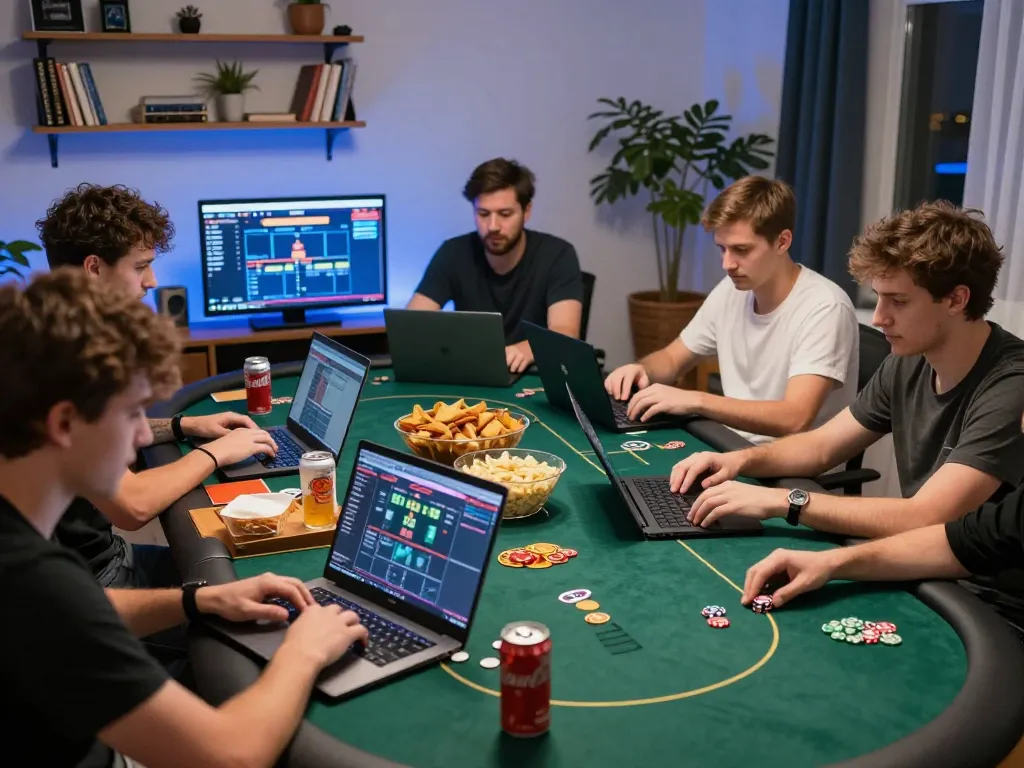 Players strategizing in an online poker game showcasing lv88seo exciting gameplay