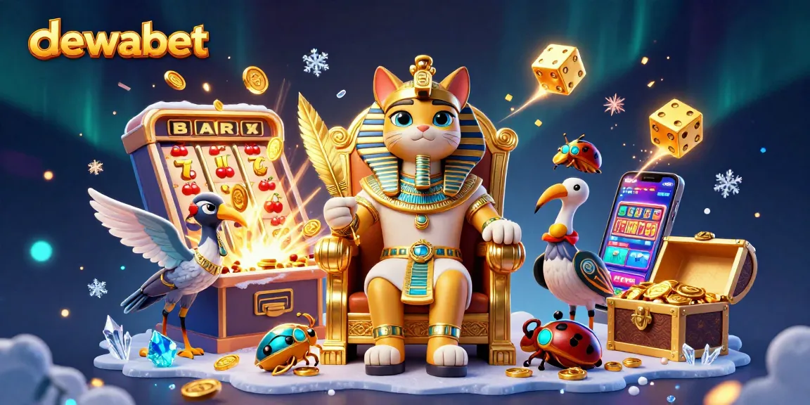 Dewabet menawarkan pengalaman bermain slot dengan jackpot mengesankan dan peluang kemenangan tinggi dalam ilustrasi yang menarik.