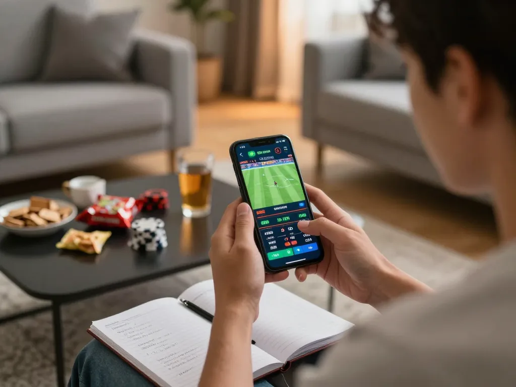 uu88 mobile betting experience as a player intensely focuses on live soccer odds and strategy notes