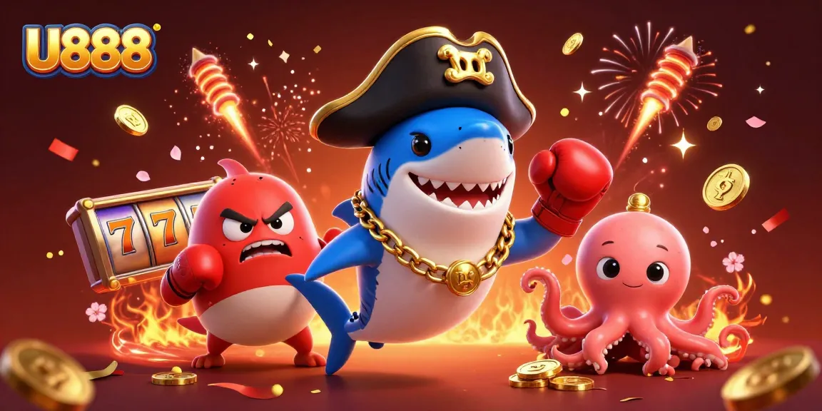 Engage with U888’s vibrant gaming world featuring energetic characters in a celebrated casino environment.