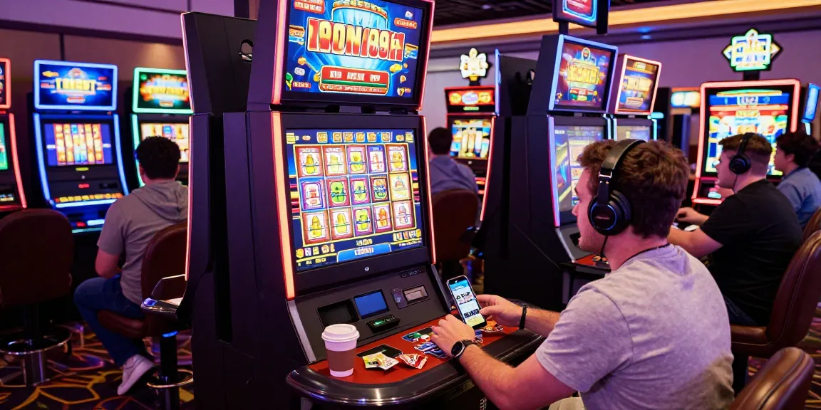 Players enjoying OSAKA88 online gaming with vibrant slot machines and promotions.