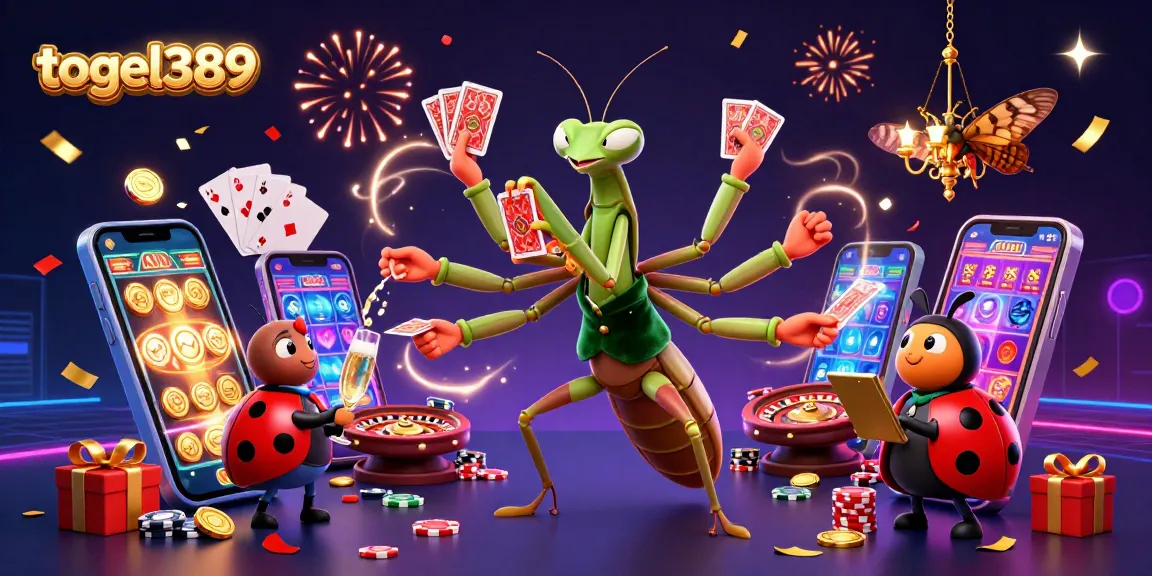 Enhance your luck with togel389 in a vibrant casino scene filled with dynamic characters and games.