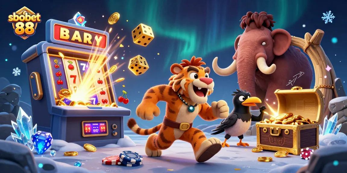Bet on sbobet 88 at a lively prehistoric casino with animated characters and winning thrills.