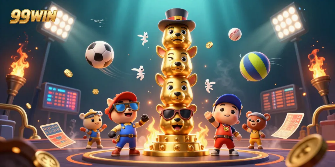 Experience thrilling gameplay at 99WIN with dynamic sports elements and vibrant casino accessories.