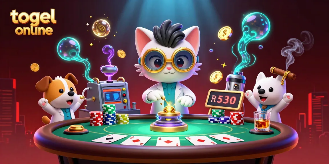 Engage in togel online adventures with vibrant casino elements and playful characters.