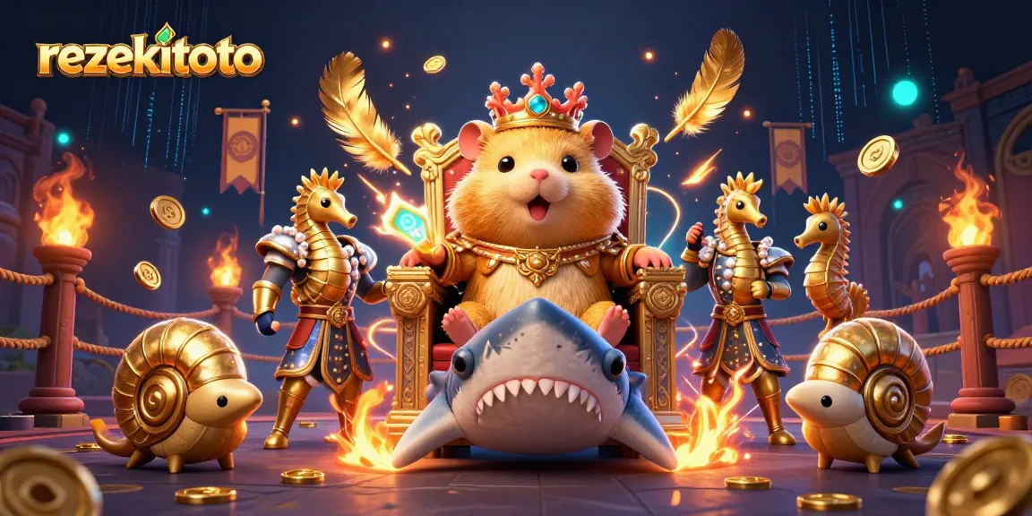 Experience high stakes with rezekitoto as the golden hamster king leads a dynamic gaming scene of fortune.