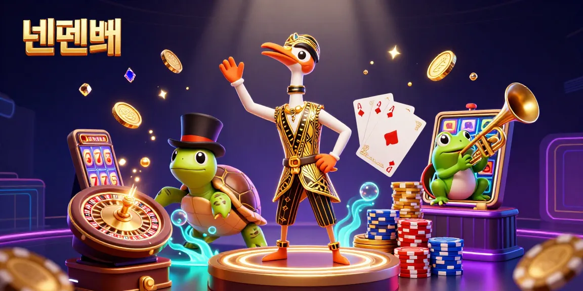 Experience thrilling gameplay in 텐텐벳 with vibrant casino elements and dynamic characters.