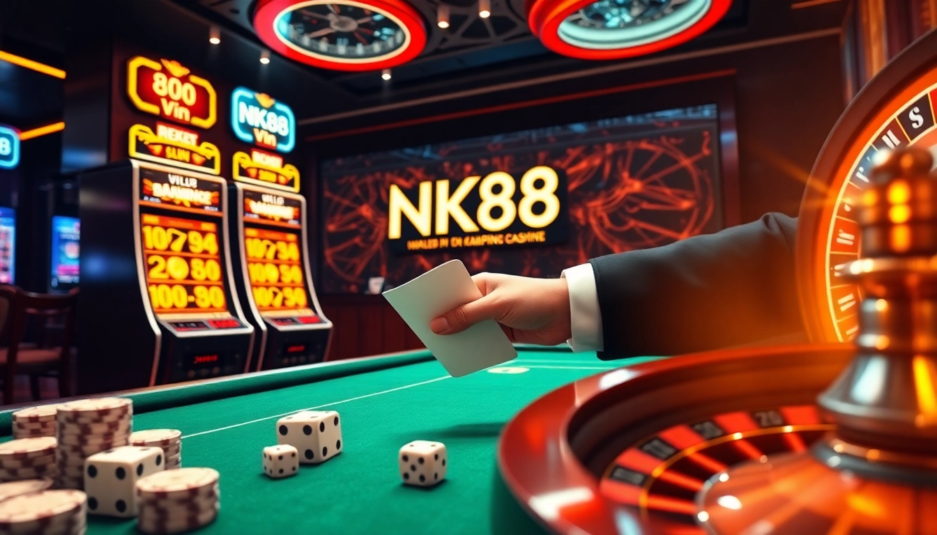 Player placing strategic bets at NK88 vin poker table with secure online casino interface