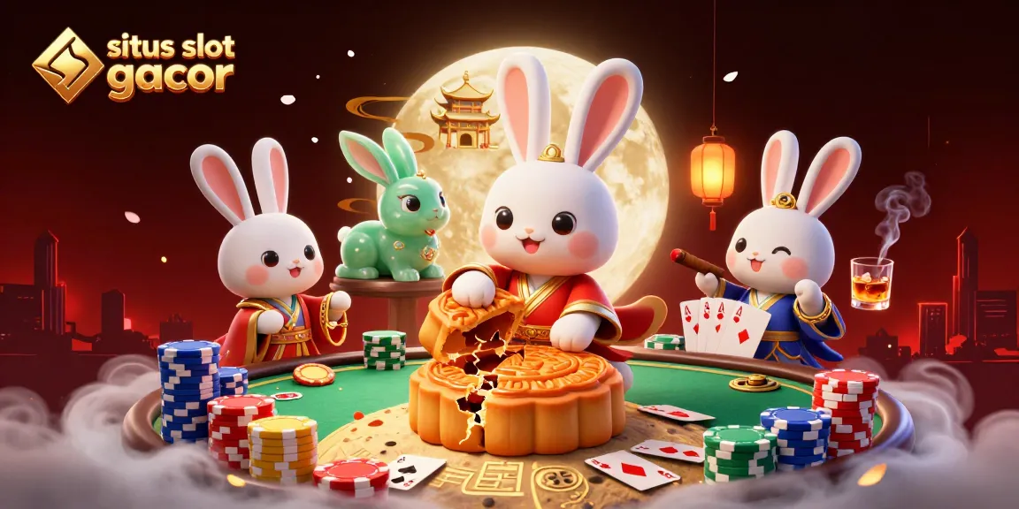 situs slot gacor mengungkapkan keseruan permainan dengan keceriaan karakter sambil bermain chip poker.