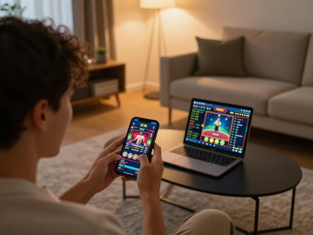 Player engaging with the SC 88 casino app on smartphone for dynamic online gaming experience