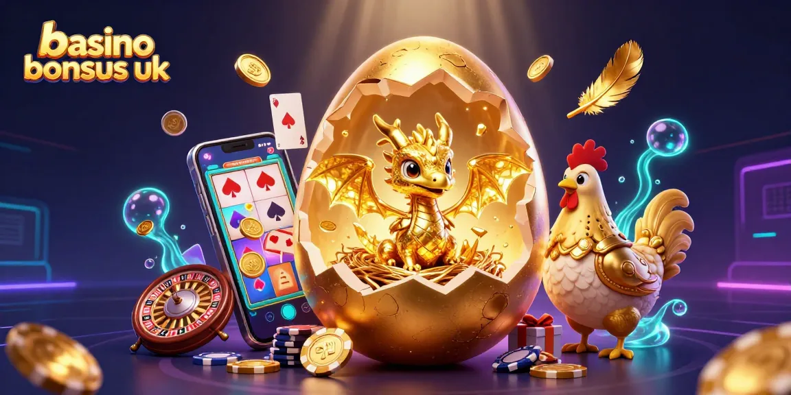 Engage with the best casino bonuses uk visually depicted in a vibrant casino-themed illustration.