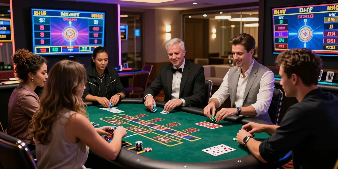 Exciting betebet gaming session in a vibrant live casino environment with professional dealers and engaged players.