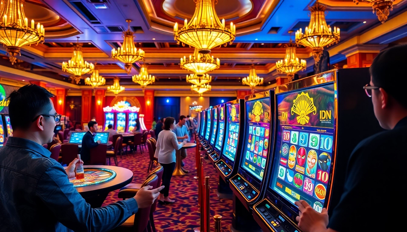 Experience the thrill of idn slot gameplay in a vibrant casino environment filled with excitement.