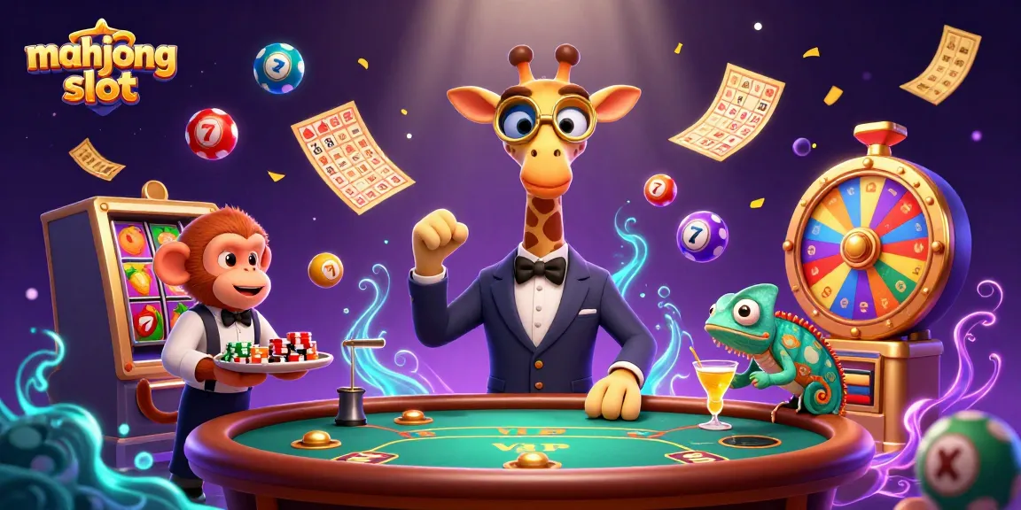 Experience the excitement of mahjong slot with vibrant characters, lively game elements, and a magical casino atmosphere.