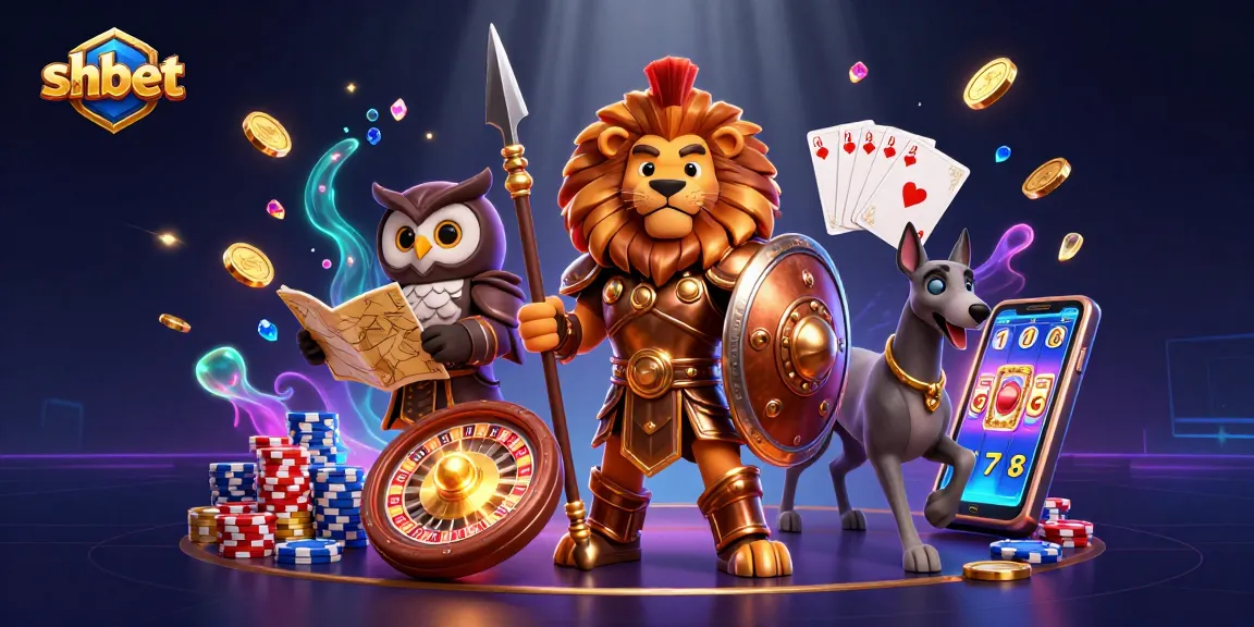 Engage with shbet's thrilling casino experience, featuring a heroic Spartan lion in action.
