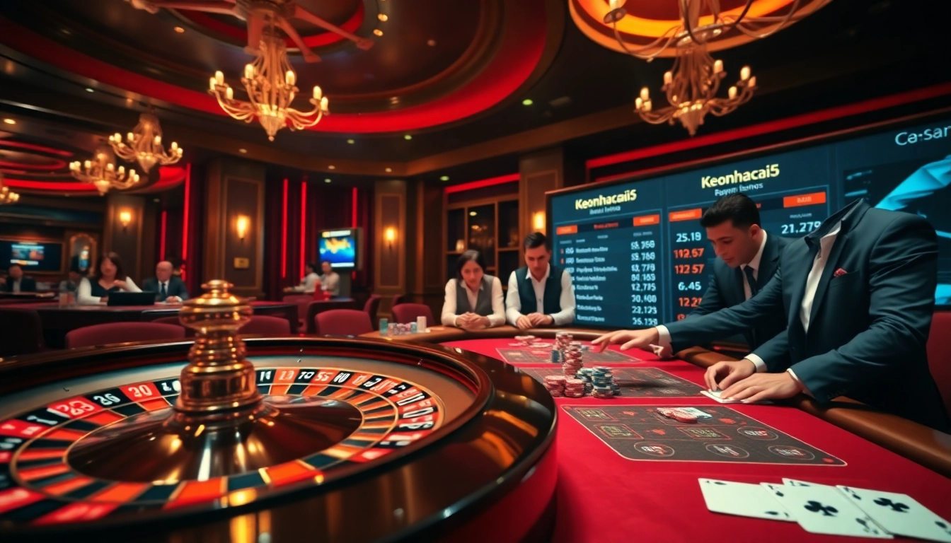 Experience live betting excitement with keonhacai5 at luxurious casino tables.