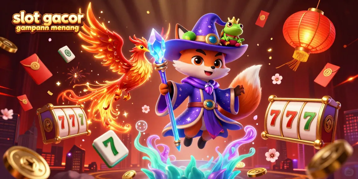 Experience the excitement of 'slot gacor gampang menang' with engaging characters and vibrant casino elements in this detailed illustration.