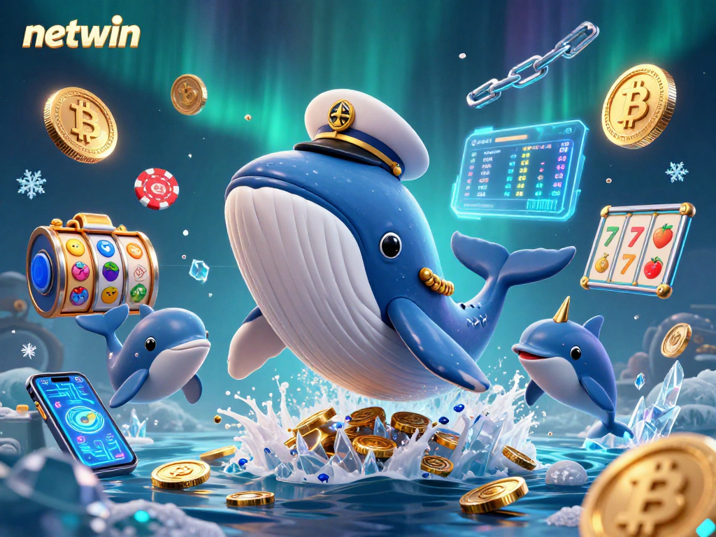 Experience the excitement of netwin with a captivating underwater casino scene showcasing vibrant characters and elements.