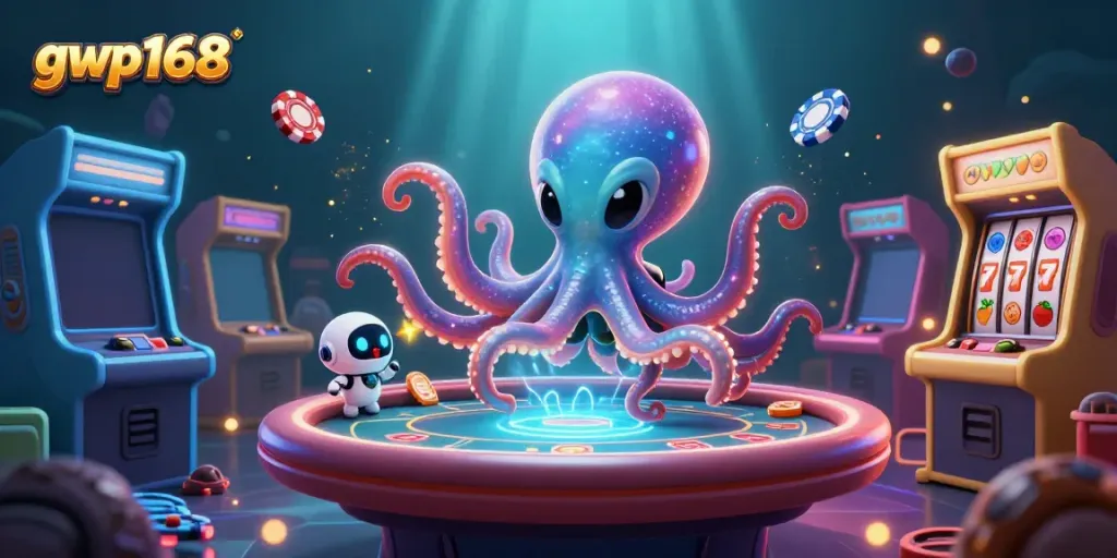 GWP168 mengoperasikan meja poker holografis di luar angkasa dengan elemen slot yang menarik