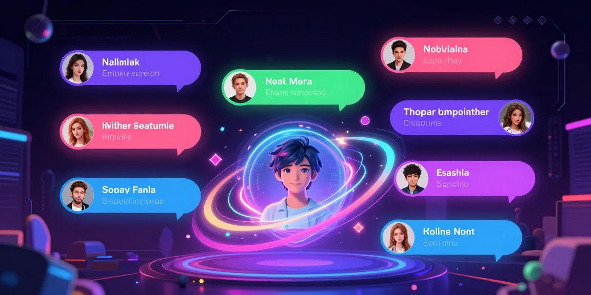 Immersive hentai ai chat experience showcasing diverse avatars and vibrant digital effects.