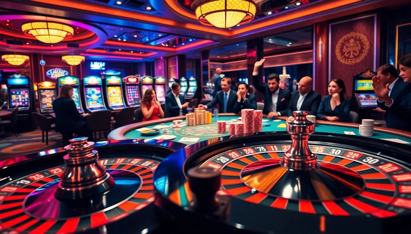 Experience thrilling gameplay at https://bem88.com with exciting casino tables, bright slot machines, and enthusiastic players.
