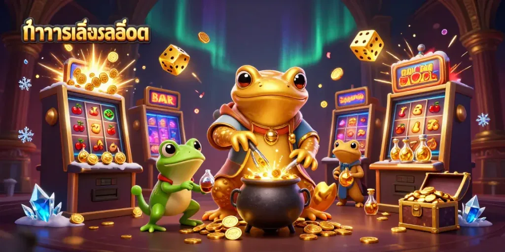Spin the reels with ทดลองเล่นสล็อต and witness gold coins bursting from a magical alchemist's lab.